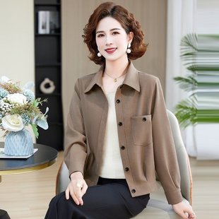 Spring and Autumn New Arrival Short Cardigan Jacket Loose Korean-style All-match Top Solid Color Age-reducing Casual Jacket for Women