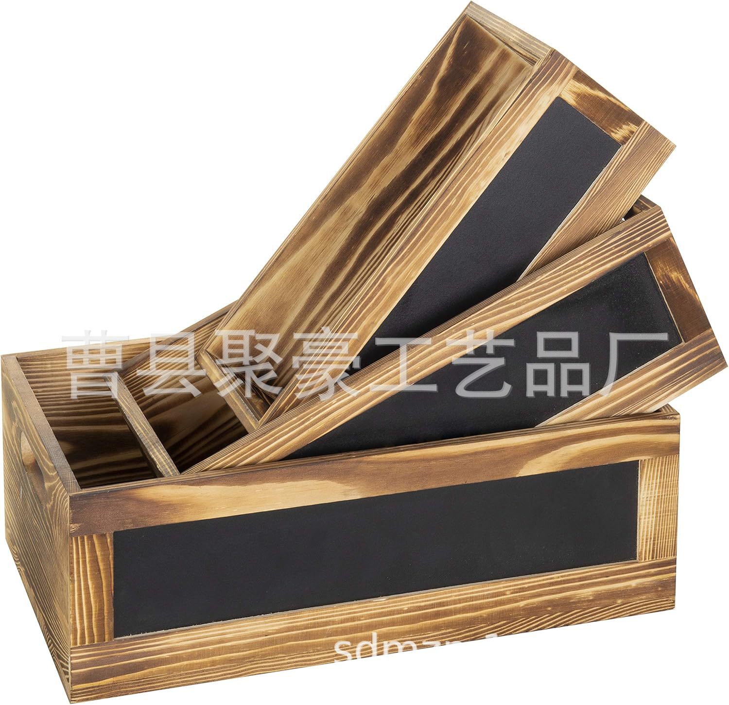 木制收纳框条框杂货收纳筐实木仿旧欧美啤酒篮水果蔬菜三件套定制