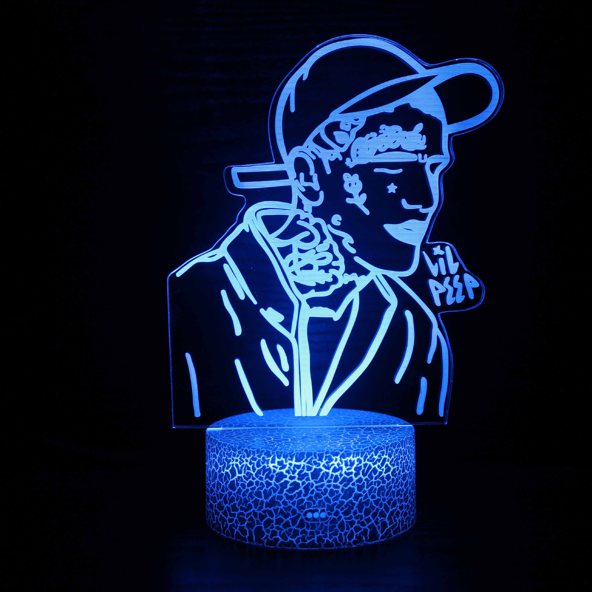 Comercio electrónico transfronterizo Venta caliente Jackson cantante de música Serie 3D luz de la noche colorida lámpara de mesa táctil regalo creativo Luz