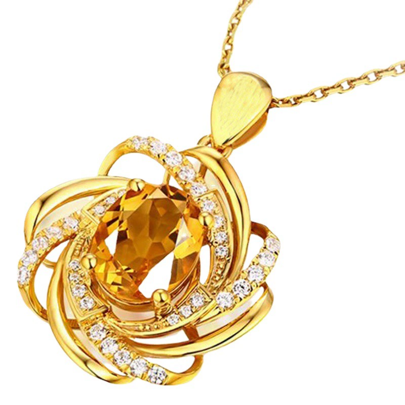 Внешняя торговля ювелирные украшения кулон ожерелье оптом женская нишевое чувство дизайна европейская и американская мода цветы сапфир ключицы аксессуары