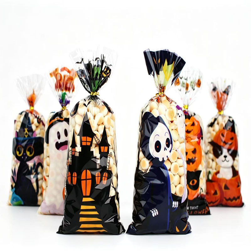 Bolsas de dulces de Halloween Bolsas de plástico OPP Bolsas de regalo Bolsas de regalo Bolsas de plástico Bolsas planas