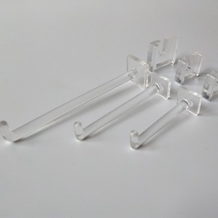 Factory production discount price transparent acrylic supermarket shelf organic glass display stand plastic acrylic hook