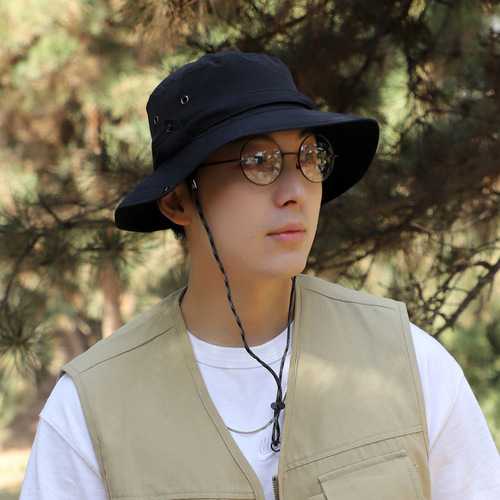 Big Head Circumference Fisherman Hat Mountain Style Outdoor Sun Protection Fishing Hat for Men, Fat Face Plus Size Hat