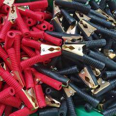 Pure Copper 100A Crocodile Clip Battery Cable Holder Tester Clip Strong Thick Splice Fire Wire Clip for Car