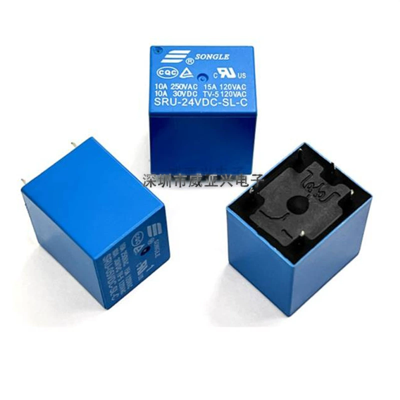 Заводская прямого продажа SRU-05/12/24VDC-SL-A -C Реле Songle 4 контакта 5 контактов 250V 10A