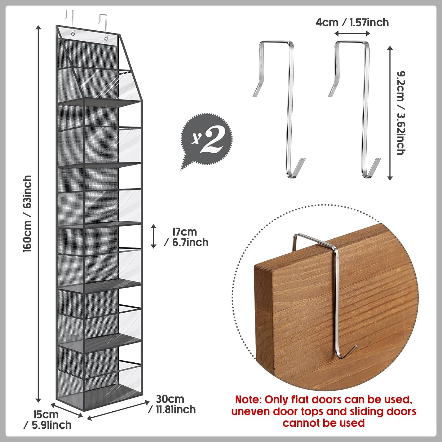 Detrás de la puerta bolsa de almacenamiento a prueba de polvo bolsa colgante armario bolsa colgante bolsa de almacenamiento para bebés cosméticos Juguetes Artículos diversos colgantes acabado