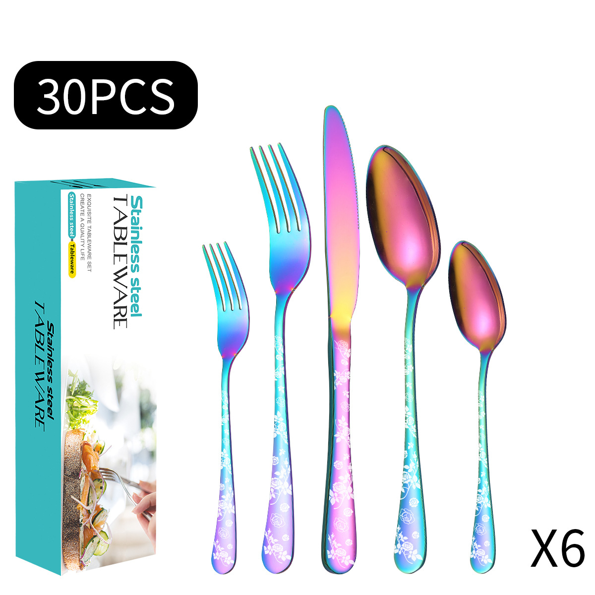 색상 30 조각 세트 (파란색 치약 상자)