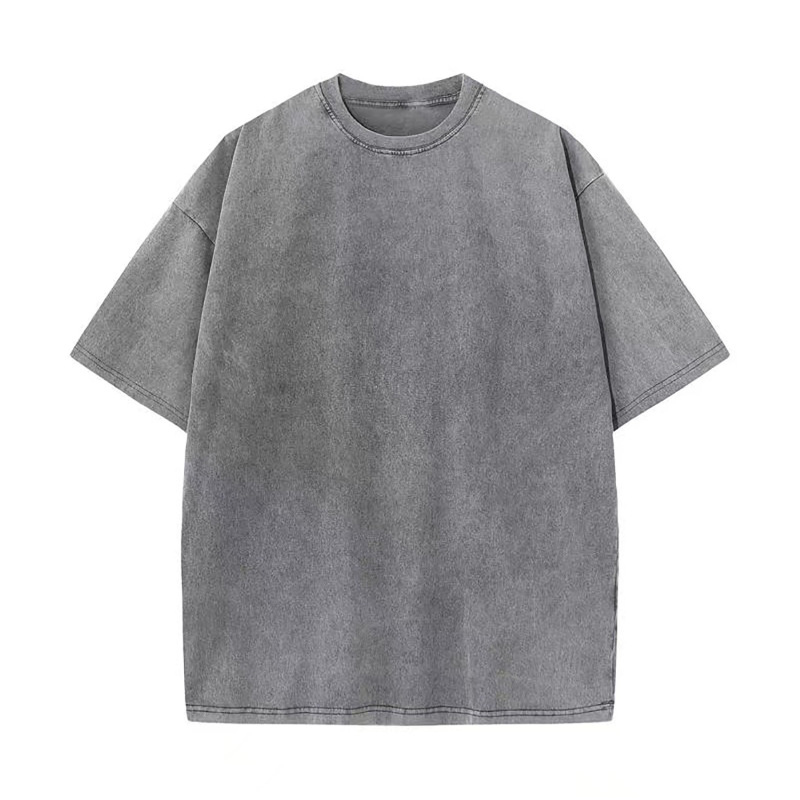 300g重ポンド水洗いして古い潮牌を作って肩の半袖のtシャツの男の百合のゆったりしている欧米のinsのカップルの上着の潮を作ります。|undefined