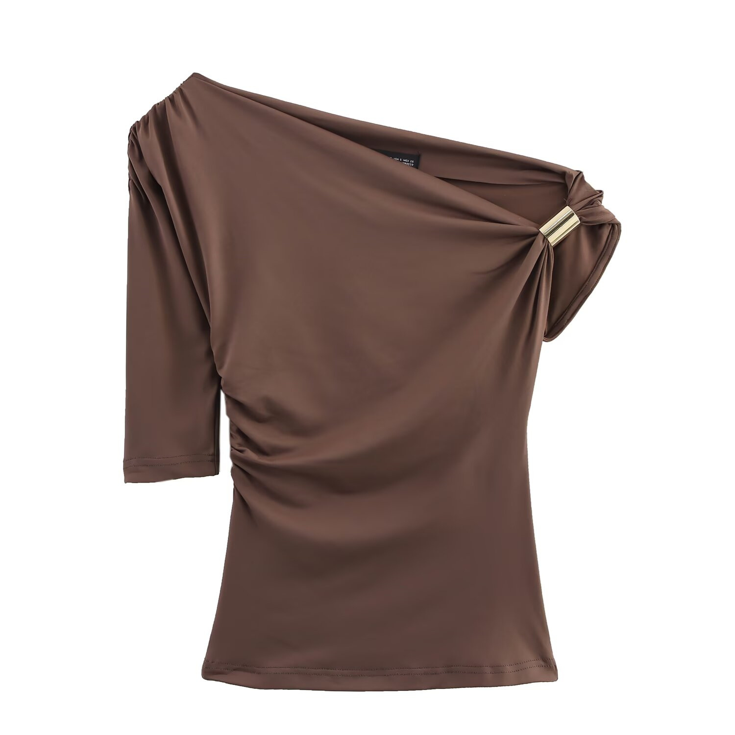 Women's Asymmetrical Nylon Top Spring New Arrival American Fashionable Versatile Design_ecoleips.com