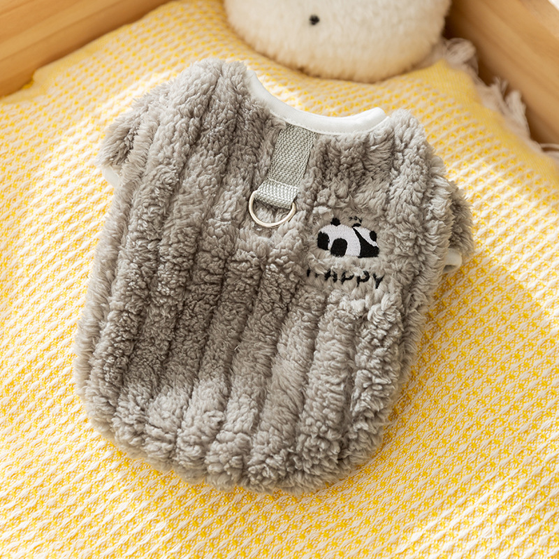 Perro de otoño e invierno, algodón de algodón, lindo panda pequeño, gamuza de dos patas, perro pequeño, gato, mascota, ropa de perro