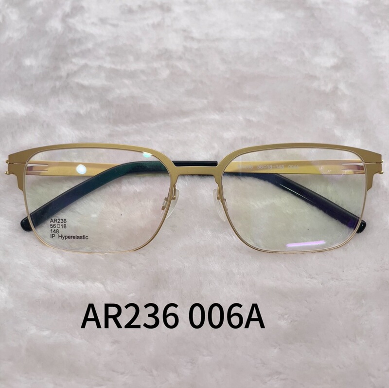 Ar236 German Ic Berlin Berlin Ultra-Thin Biological Steel Glasses Frame Multi-Color Optional Tea Red Gold Black
