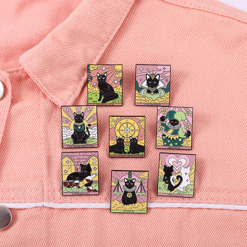 10g Weight Brooches Classification Fashion Pin Tower Badge Cat Alloy Metal Plating Unisex Brooches