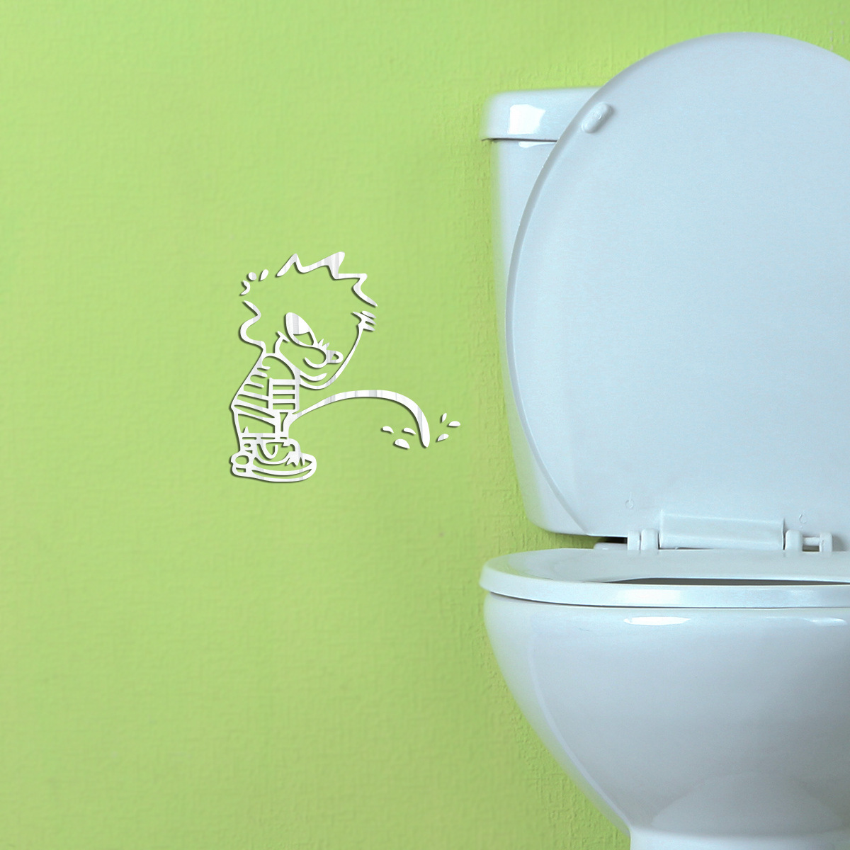 JMY3908 creativo transfronteriza pegatinas de decoración de inodoro tridimensional 1mm acrílico pegatinas de pared diseño de la pared del inodoro