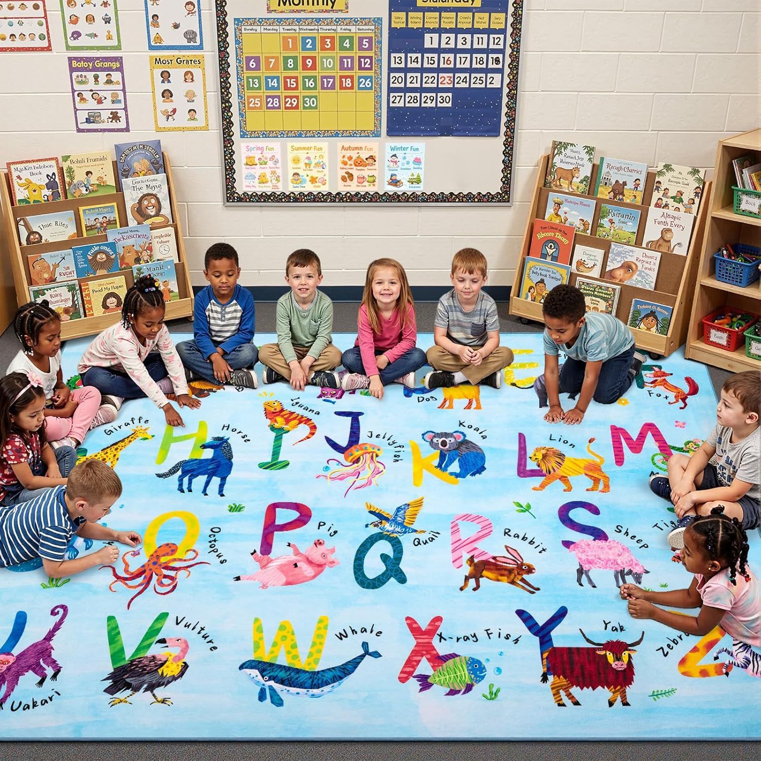 New cross-border living room family game carpet, suitable for kindergartens and activity centers, dirt-resistant and easy to maintain, wholesale foot mats