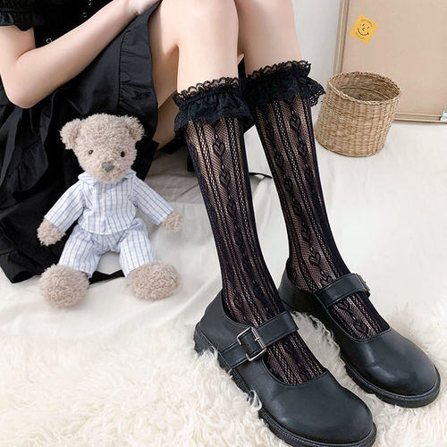 Lolita calf socks JK girls lace calf socks Lolita stockings Lolita lace stockings