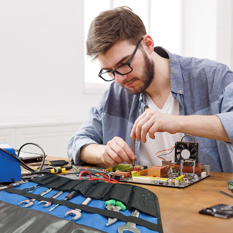 Bolsa de rollo ajustable multipropósito de tela de Oxford bolsa de almacenamiento anti-caída al aire libre bolsa de herramientas kit