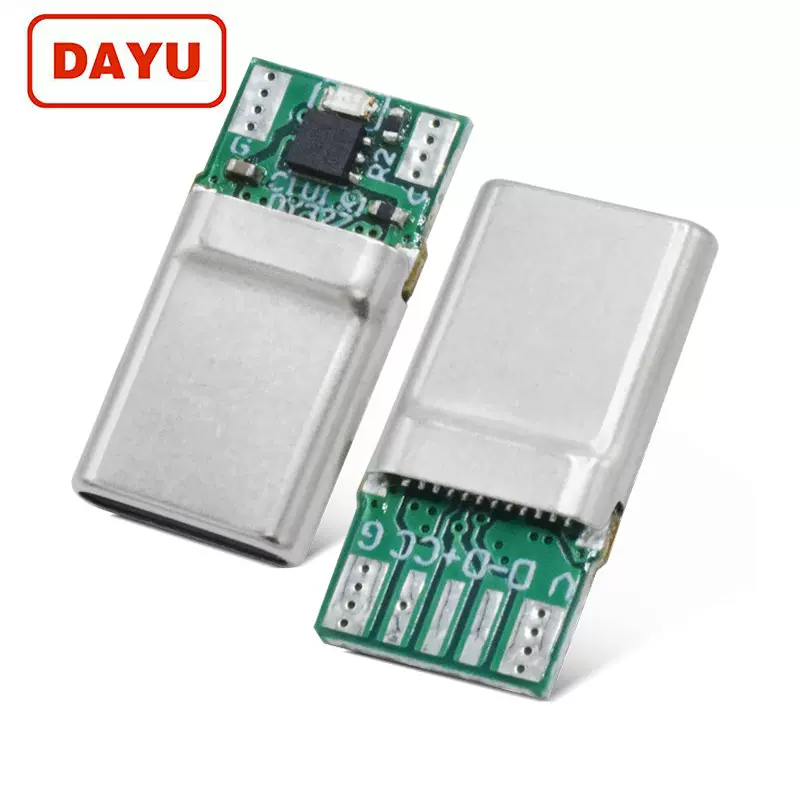 type-c公头PD100W五芯20V5A拉伸款usb2.0带LED灯TYPE- C连接器