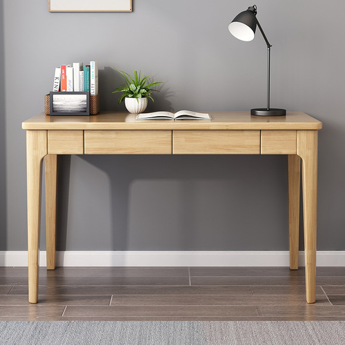 Modern minimalist solid wood desk, home desktop computer desk, simple middle school student study desk, writing desk, office desk