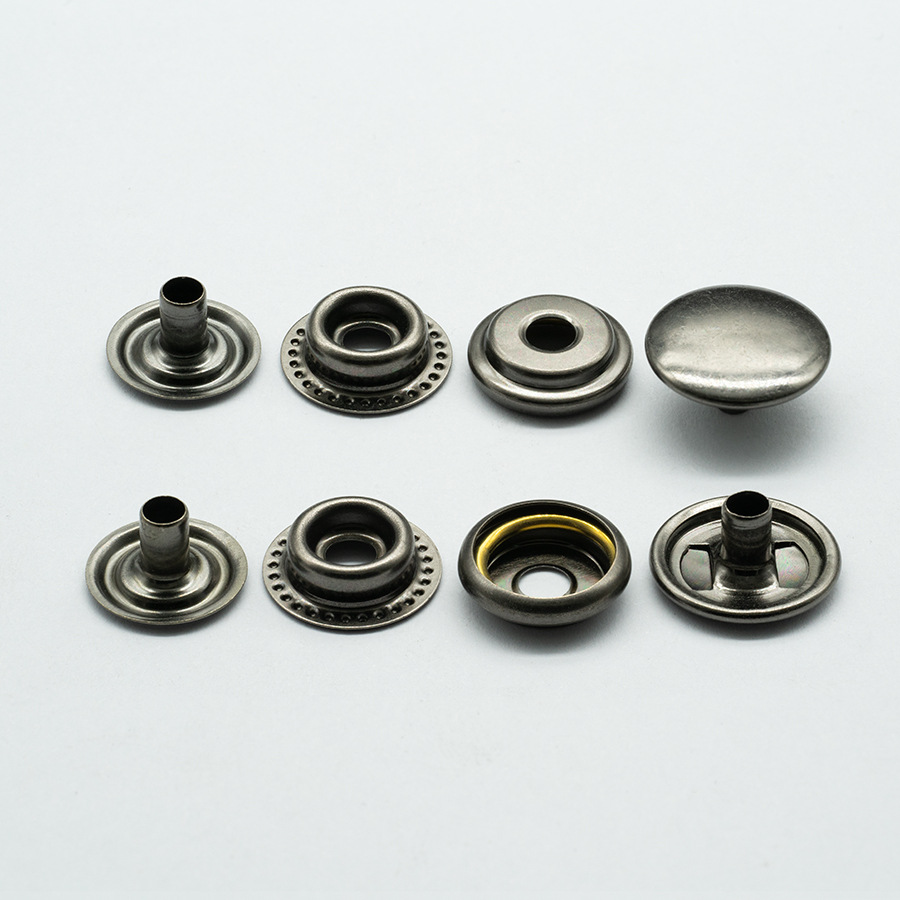 厂供金属四合扣 不锈钢暗扣防锈四合扣圆形纽扣 彩色双面四合扣