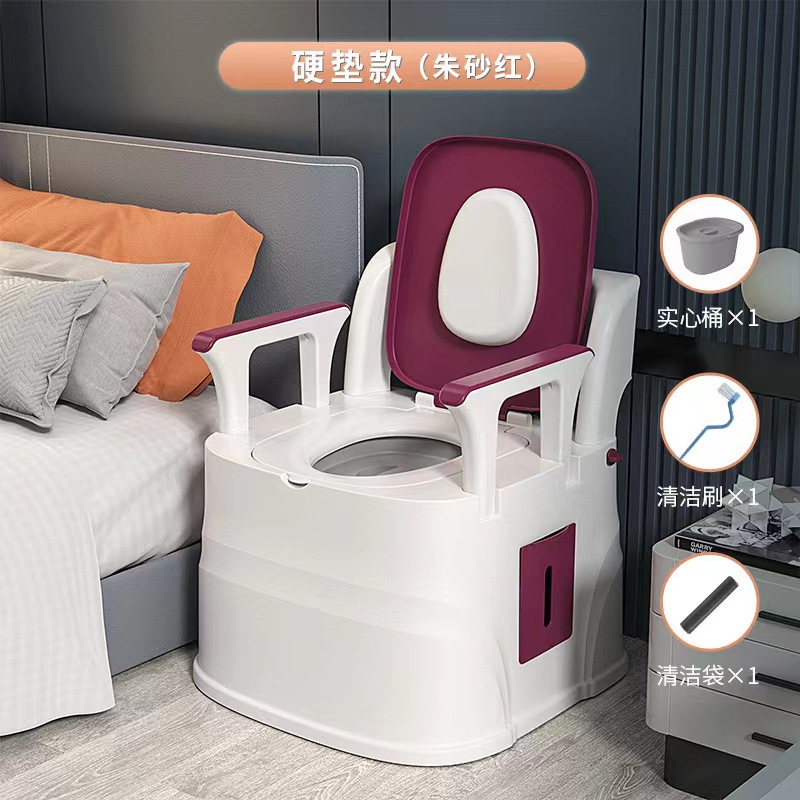 Inodoro Portátil de Cama de Plástico PP Portátil, Antideslizante para Dormitorio y Ancianos