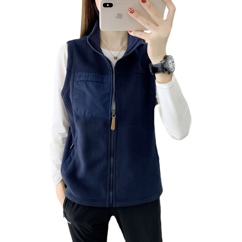 Yao chaleco de terciopelo para hombres y mujeres al aire libre chaleco de terciopelo cálido ocio chaleco de terciopelo cardigans chaqueta de moda image 5