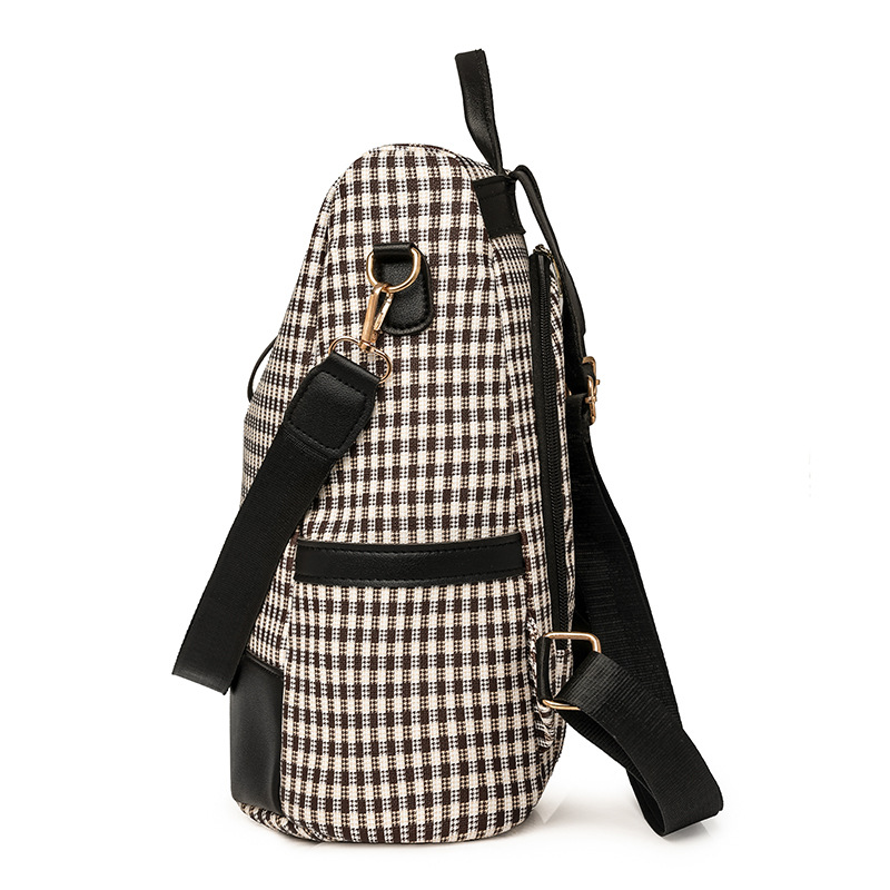 Bolsos para mujer 2024 nuevas señoras casuales mochila de cuero suave moda color de contraste mochila de viaje antirrobo mochila escolar al por mayor