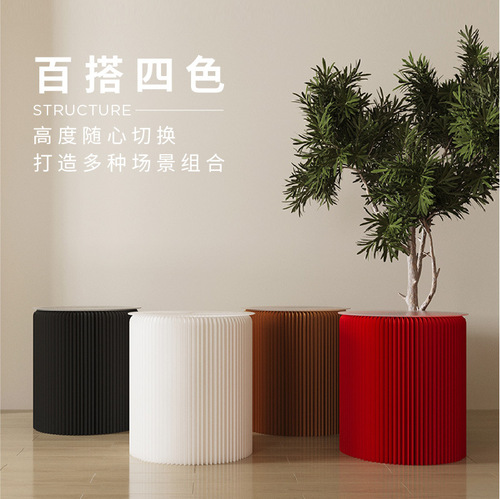 Eighteen Paper 75CM Highly Creative Folding Office Desk Tea Table Living Room Hotel Bedroom Coffee Paper Table Wholesale Manufacturer