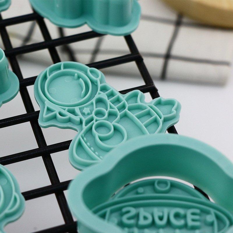 Suministro transfronterizo 3D espacio tridimensional astronauta galleta molde de corte galleta fondant galleta de dibujos animados molde traje