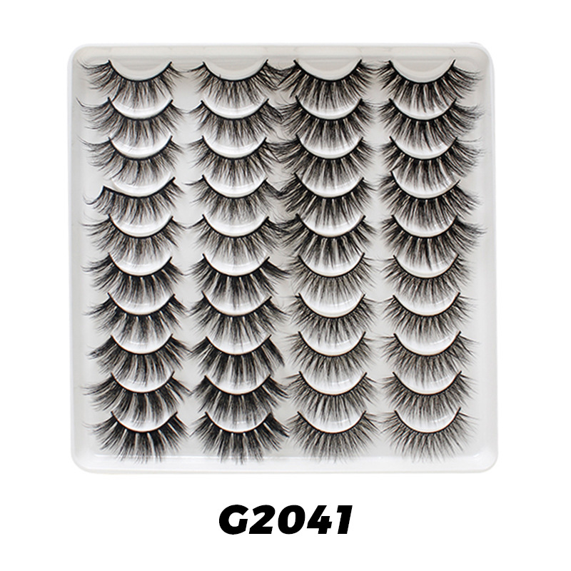 Dingsen pestañas postizas transfronterizas de múltiples capas de tres D estéreo 20 pares de pestañas cruzadas pestañas rizador