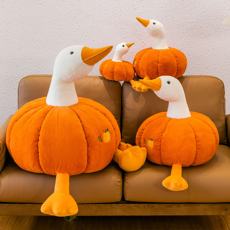 Cross-border Foreign Trade Pumpkin Big Goose Plush Toy Doll Duck Sleeping Pillow Doll Doll Birthday Gift for Women