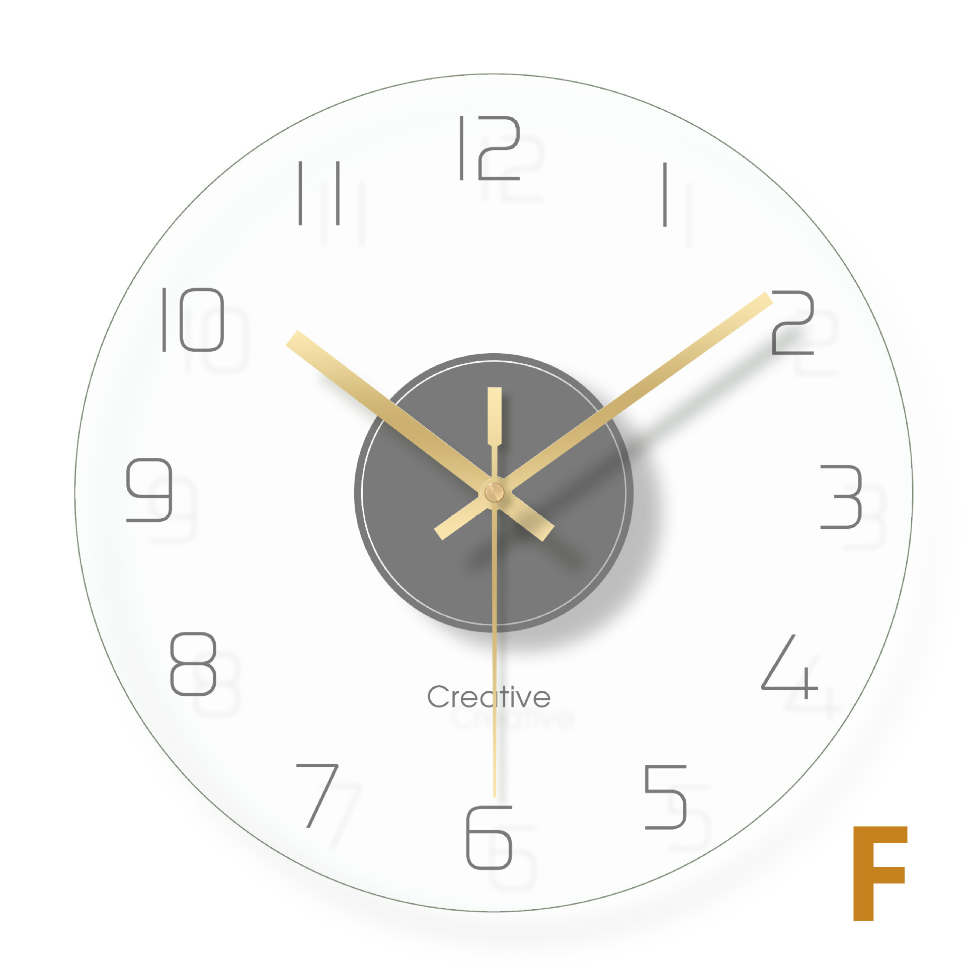 Nordic salón digital hogar transparente vidrio templado mudo reloj personalidad moda arte decoración del hogar Reloj de pared