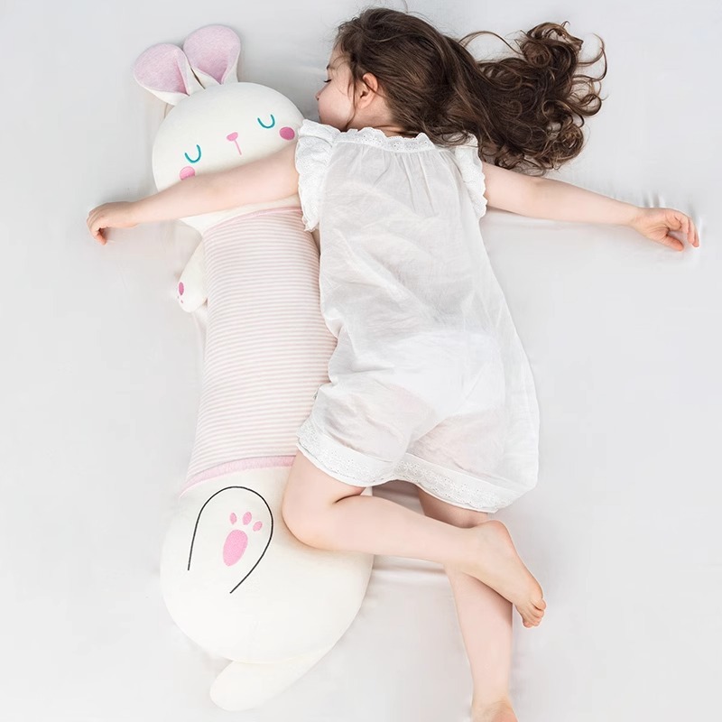 子供を落ち着かせる寝枕、A級人形、女の子が足を組んで寝るための特別なウサギの枕、長いぬいぐるみ|undefined