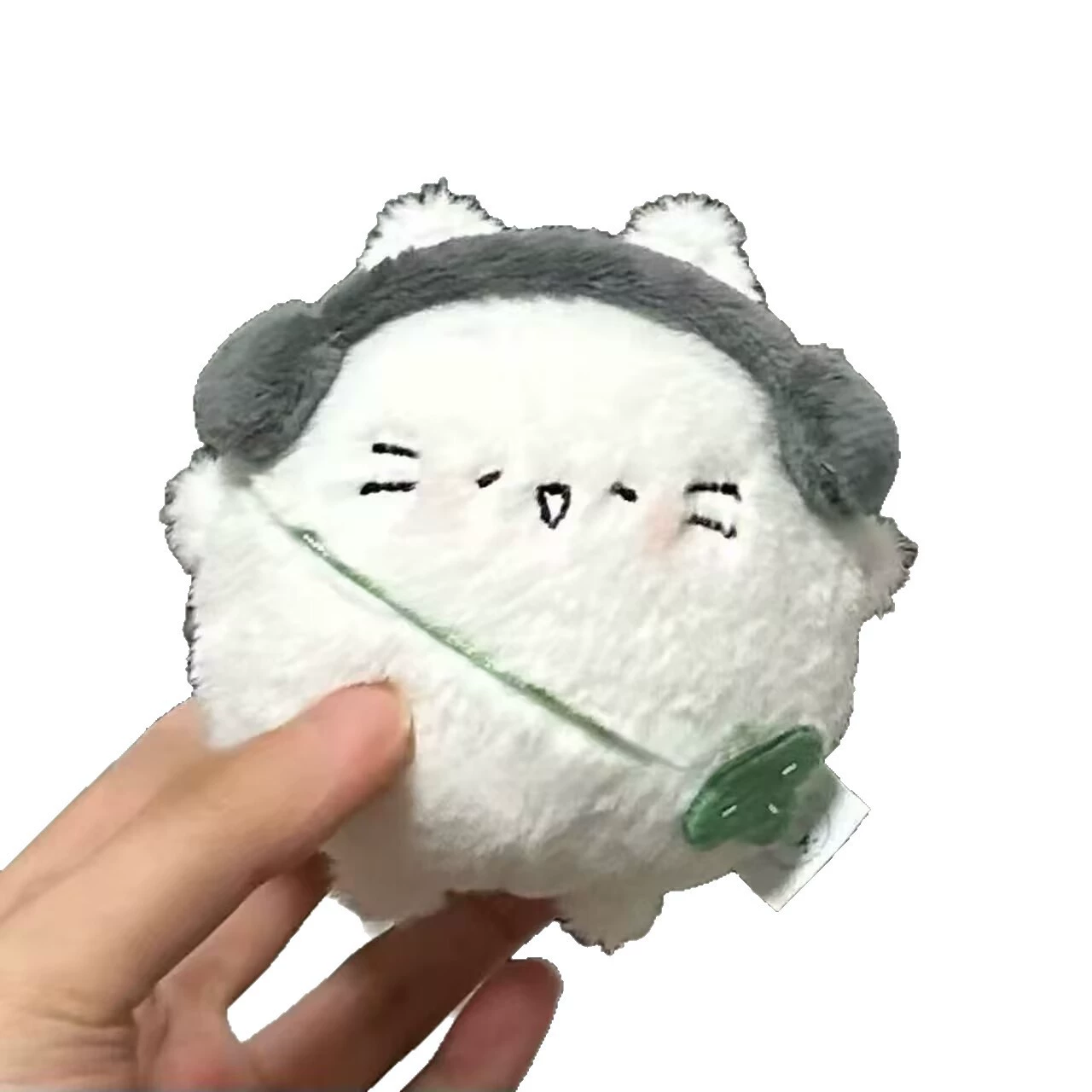 Плюшевая подвеска-брелок «Котёнок» с клевером, мягкая мини-игрушка, 0,01 кг