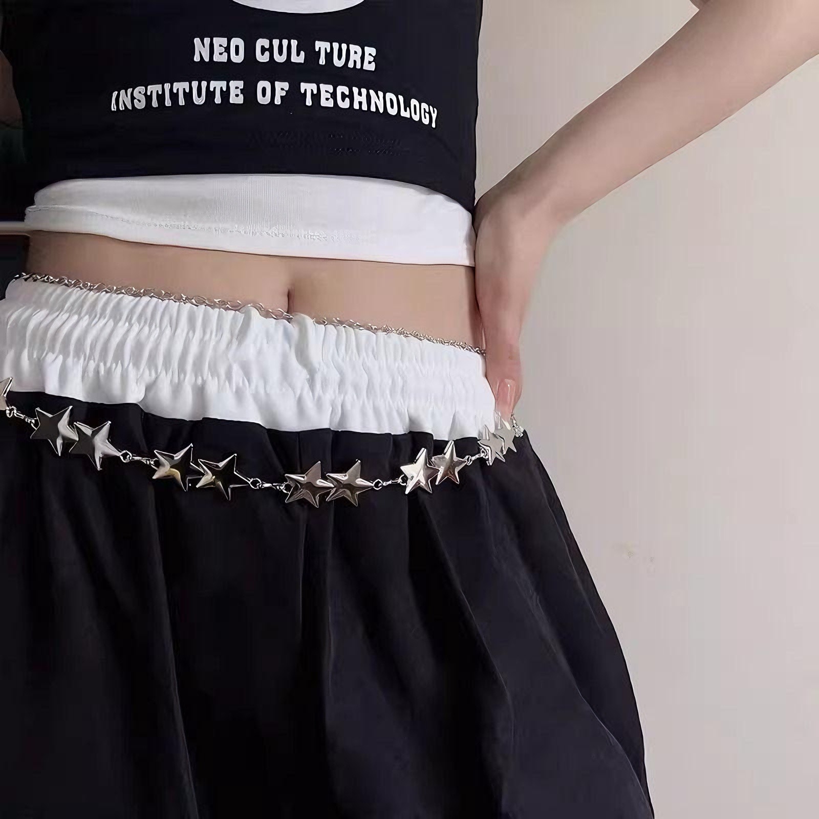 Cadena de cintura de metal de moda de verano, accesorios de cinturón fino de mariposa retro, todo fósforo con cadena de cinturón de vestir, sentido de alta gama