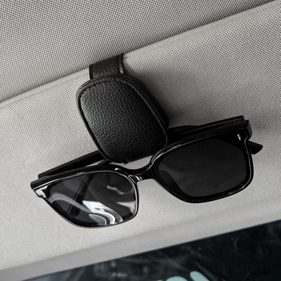 Cross-Border Car Glasses Clip Multifunctional Car Sun Visor Storage Clip Glasses Holder Car Sunglasses Clip Interior Supplies (Car Glasses Clip/Bill Clip) - 1-black