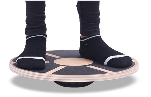 Wooden balance board fitness balance plate children's anti-slip balance trainer balance yoga pedal for adults
