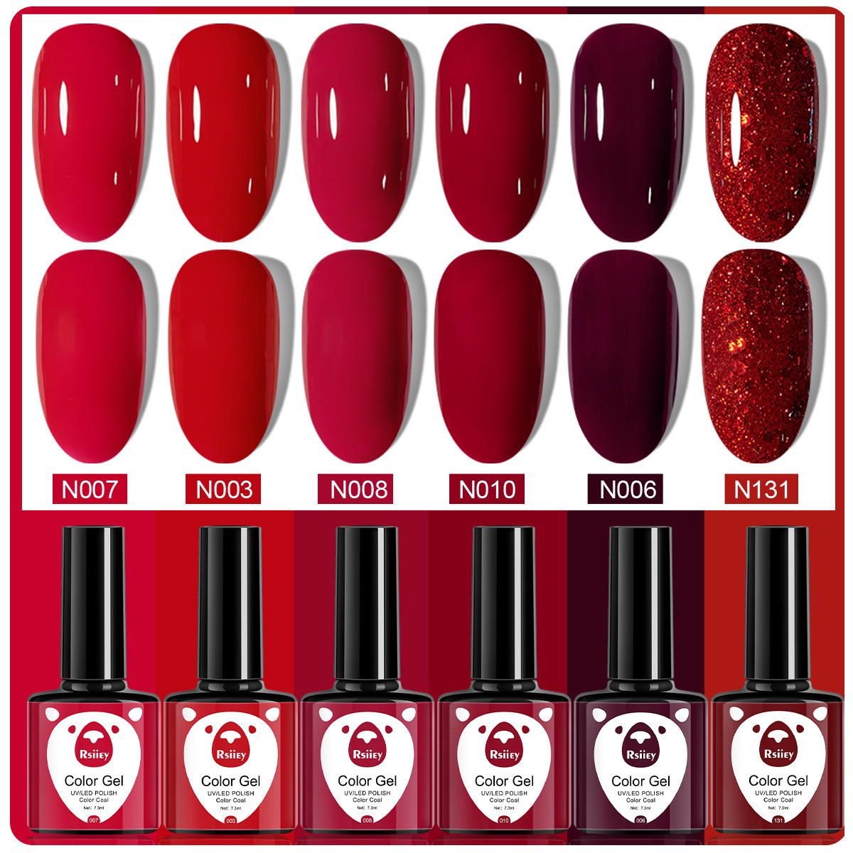 6 colores esmalte de uñas pegamento fototerapia embotellada color popular pintado brillante ojo de gato pegamento UV fototerapia pegamento esmalte de uñas traje de pegamento