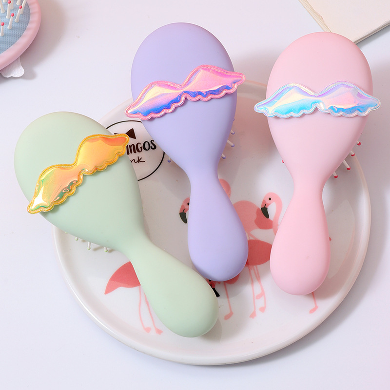 エンジェルハロエアバッグマッサージコーム学生女性かわいいガーリーハートホームミニ理髪コーム小型エアクッションコーム|undefined