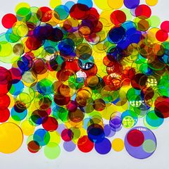 19mmプラスチックチップ透明カラー丸型ゲームコイン計数貨幣児童教具25mmポイント貨幣玩具