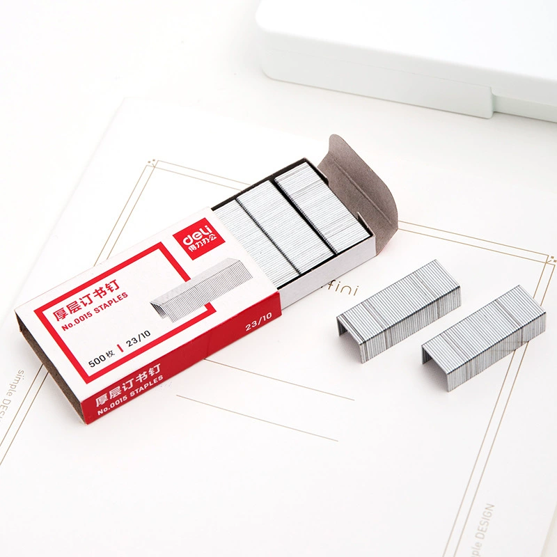 Deli 0015 Heavy Duty Staples Thick Layer Thickened Large Staples 23/10 Binding Pins Can Bind 60 Pages