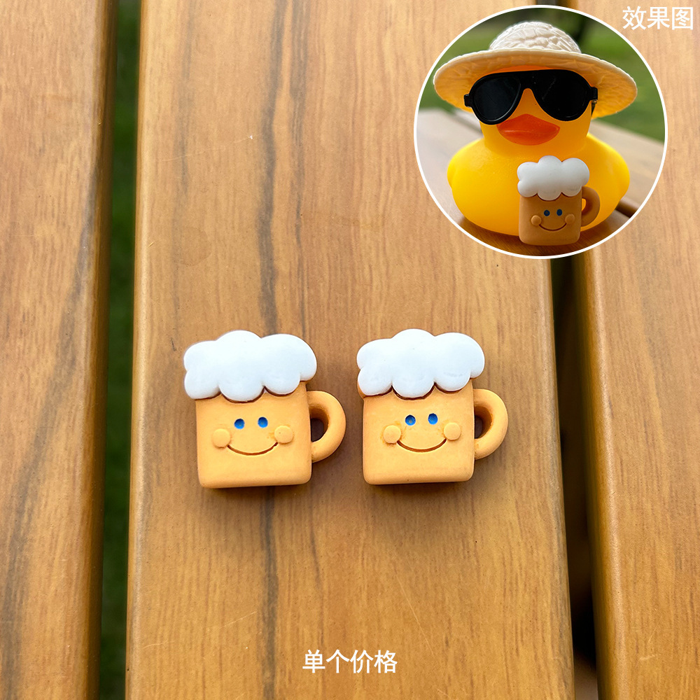 Accesorios de Juego Acuático Transfronterizos, Patito Amarillo, Sombrero de Ganso Blanco, Decoración de Bufanda, Juego de Regalo de Té con Leche y Limón Hecho a Mano. image 31