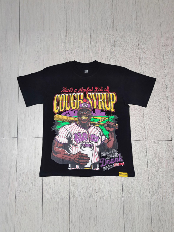 国境を越えた高品質THAT'S A AWFUL LOT OF COUGH SYRUP咳止めシロップ純綿Tシャツ|undefined