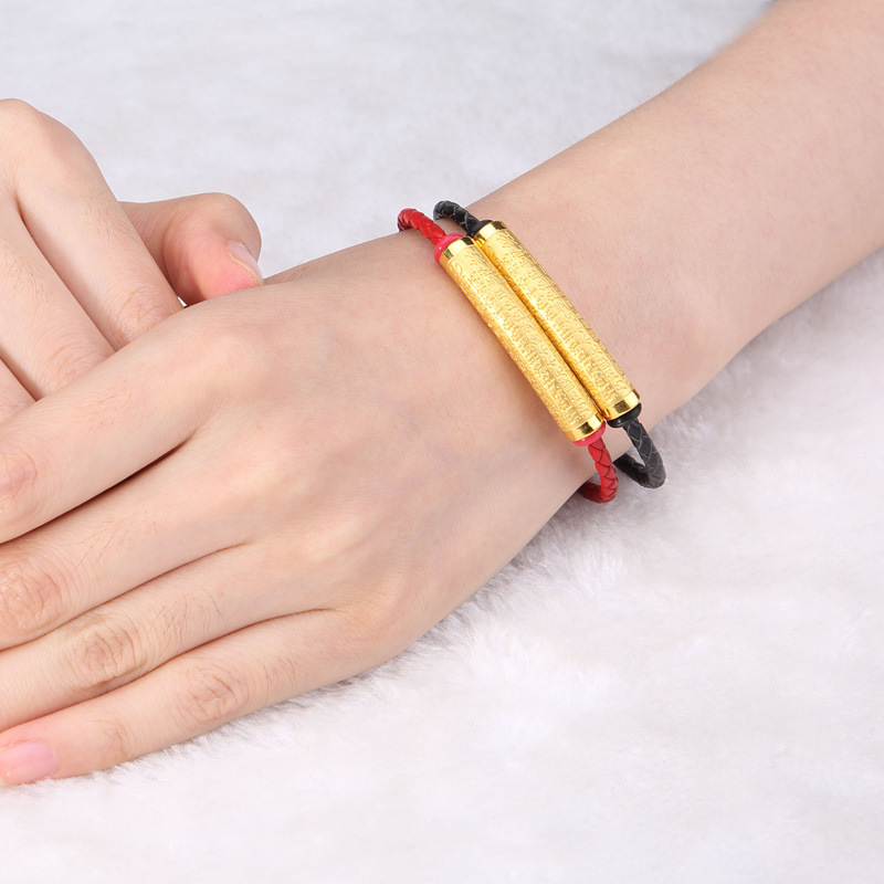 Bracciale cuore sutra gioiello etnico con perline color oro_voghion.com