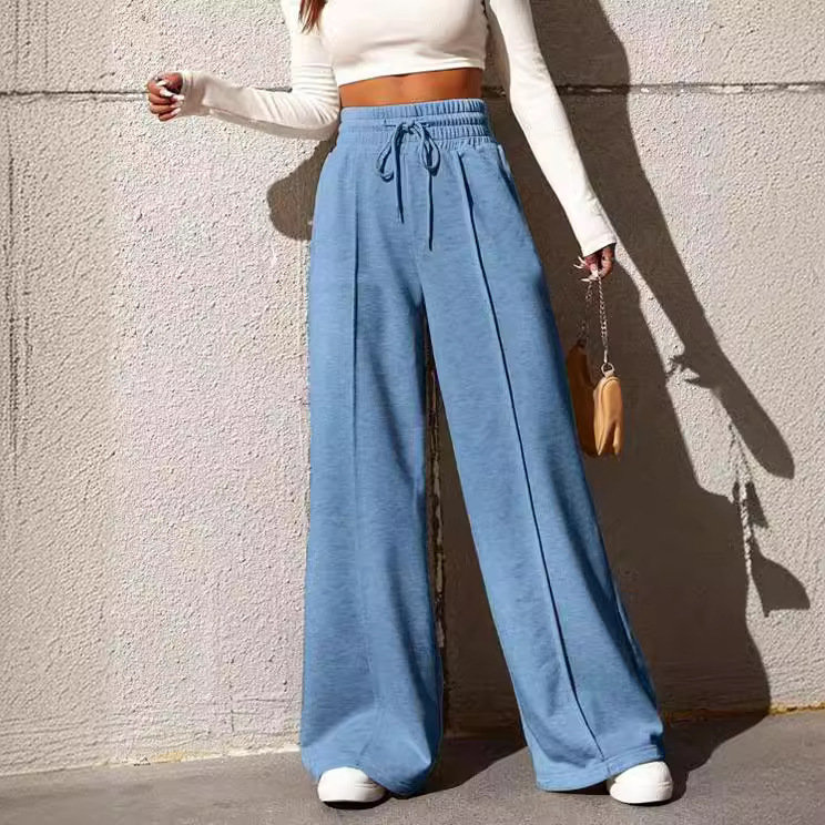 Pantalones deportivos para mujer en otoño 2025, nuevos pantalones de chándal rectos sueltos, pantalones de pierna ancha, pantalones casuales de baile al aire libre