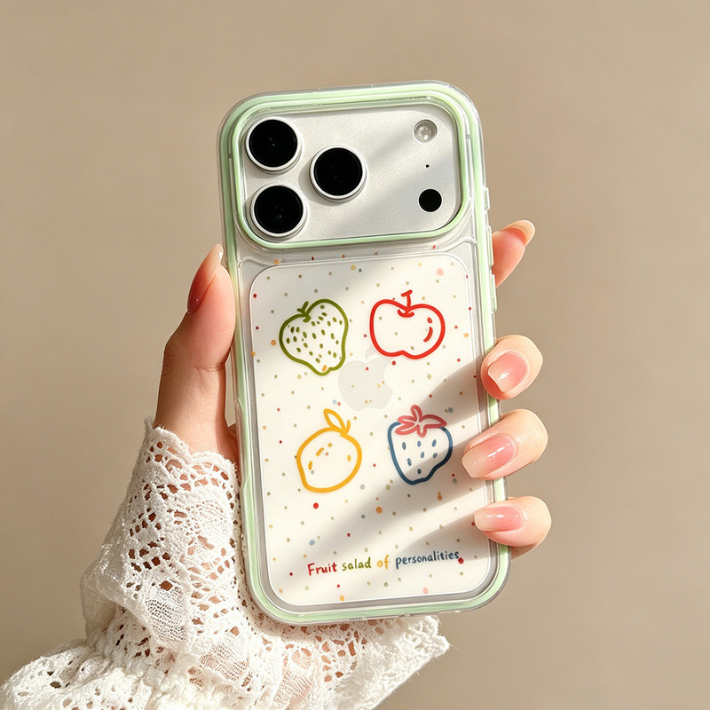 Spot-Patterned Fruit-Themed Anti-Drop Case for Oppo, iPhone 17 Spring Model, Huawei Transparent Case for Apple 17/16 Pro, New Spot-Patterned Fruit-Themed Anti-Drop Case for Oppo, iPhone 17 Spring Model, Huawei Transparent Case for Apple 17/16 Pro, New