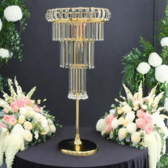 結婚祝いの装飾テーブルの花器の置物のアクリル水晶路はホテルの結婚式の舞台の署名のあちこちの花の棚の卸売りを引きます。