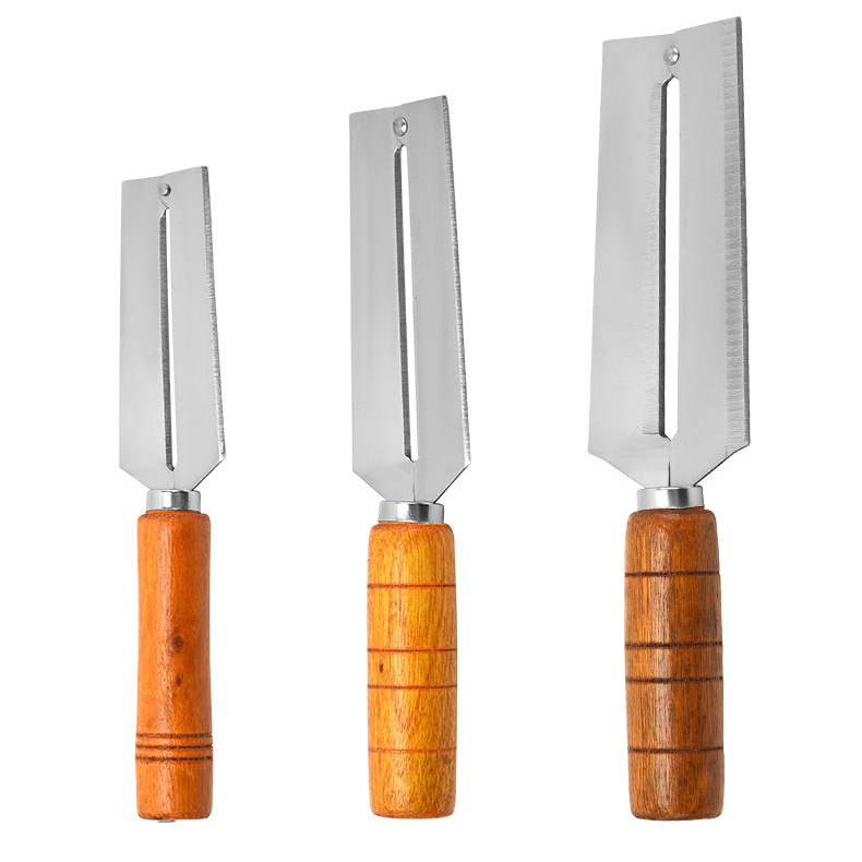 Cuchillo de caña de acero inoxidable pelador especial para lechuga cocina multifunción pelador fruta calabaza patata pelador