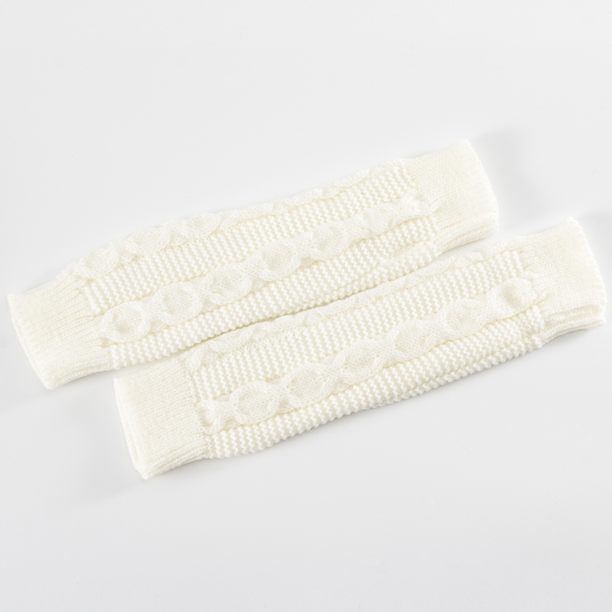 Guantes de dedos abiertos G-13 para otoño e invierno, para hombre y mujer, de lana, con medio dedo y mangas para la muñeca, tejidos y cálidos_voghion.com