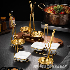 ステンレス製の金色のスプーンホルダーの鍋スプーンのスプーンのスプーンの棚のホテルのレストランの食器の収納棚の金色のスプーンの棚