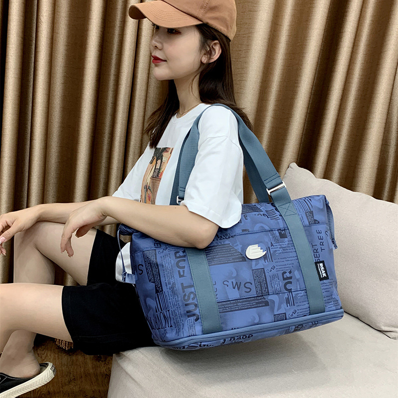 Υπαίθρια σπορ για τουρισμό, διαχωρισμός στεγνού και υγρού, τσάντα αποσκευών γυμναστικής pull rod, αποθήκευση μεγάλης χωρητικότητας, φορητή_voghion.com